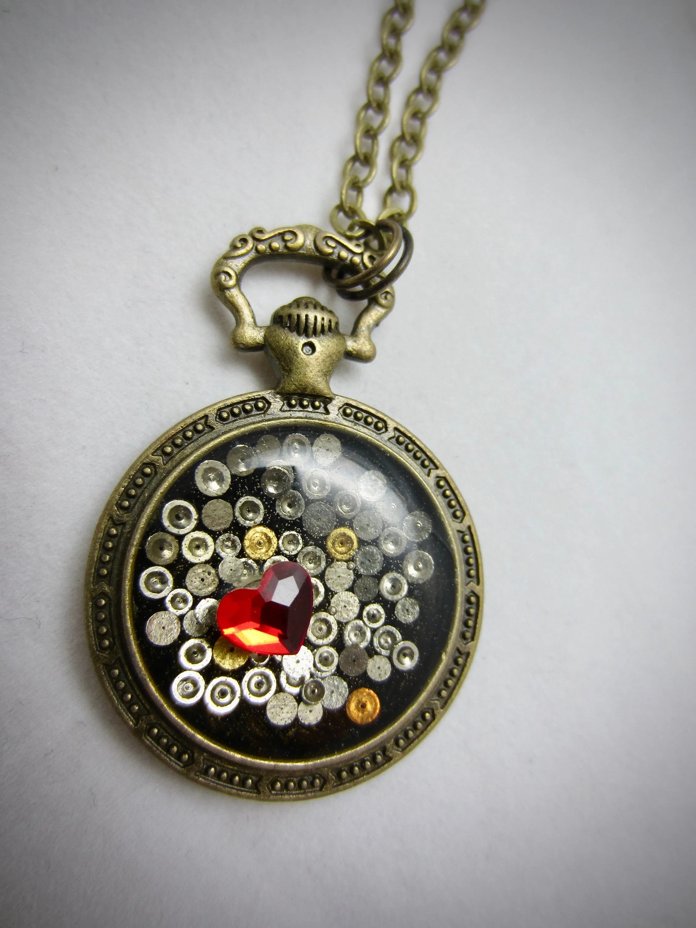 STeampunk pocket watch necklace - Steampunk Necklace - Pocket watch jewels - Valentines gift - Love - Gift for Her