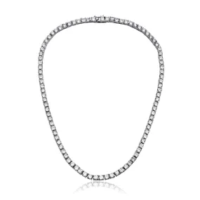 Sterling Silver Cubic Zirconia 3MM Tennis Necklace