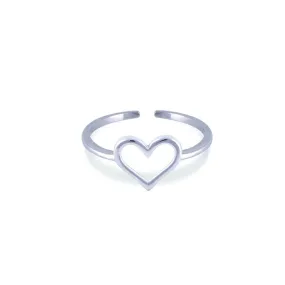 Sterling Silver Heart Toe Ring