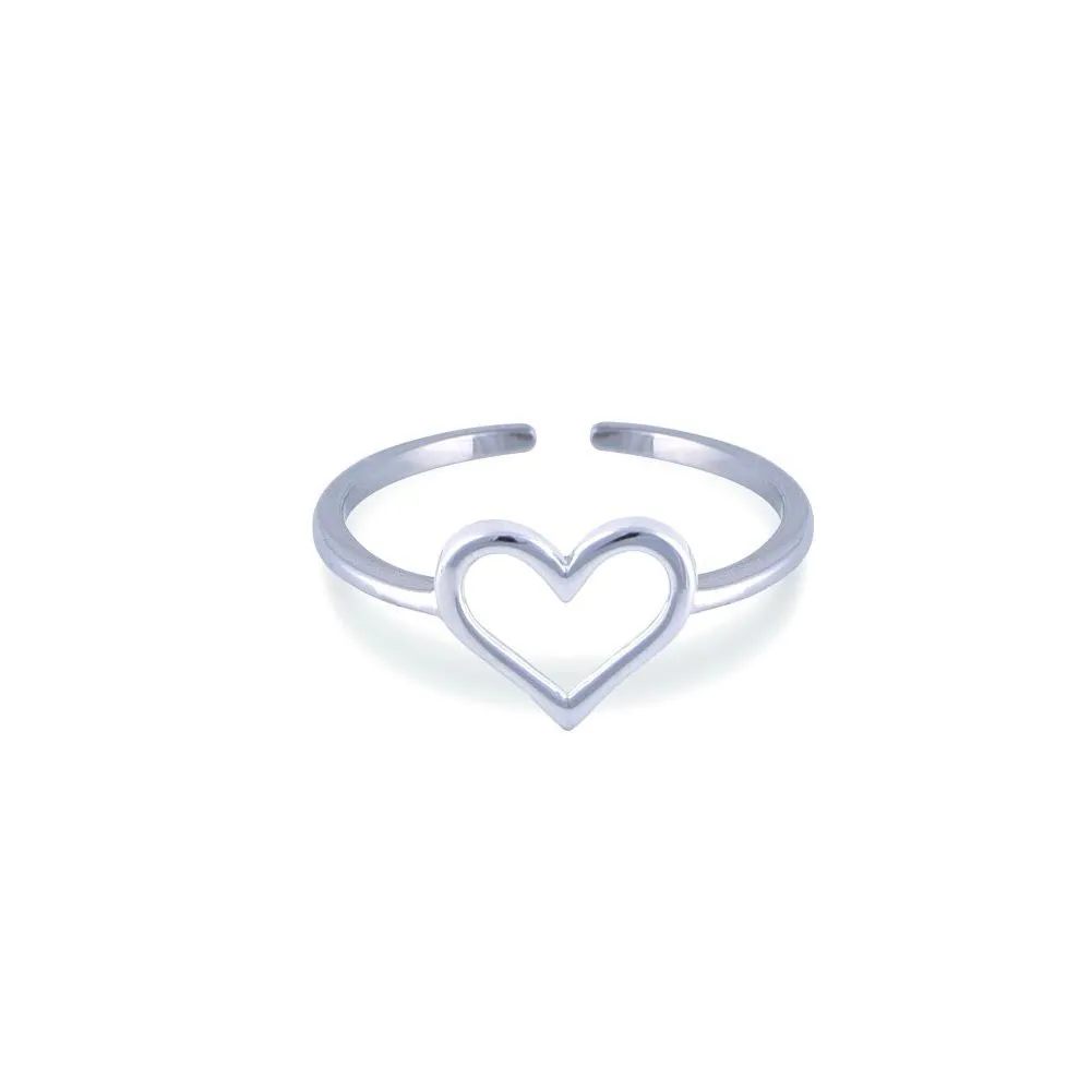 Sterling Silver Heart Toe Ring