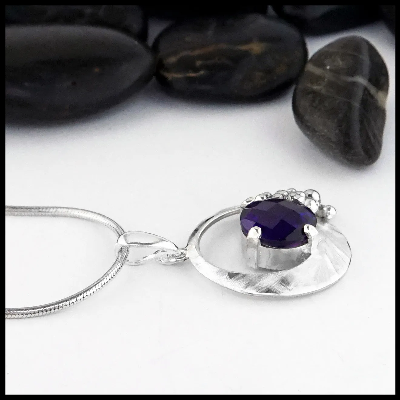 Sterling Silver Pendant with Amethyst