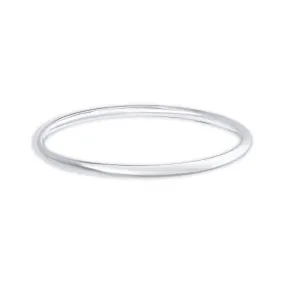 Sterling Silver Solid Round 4mm Bangle