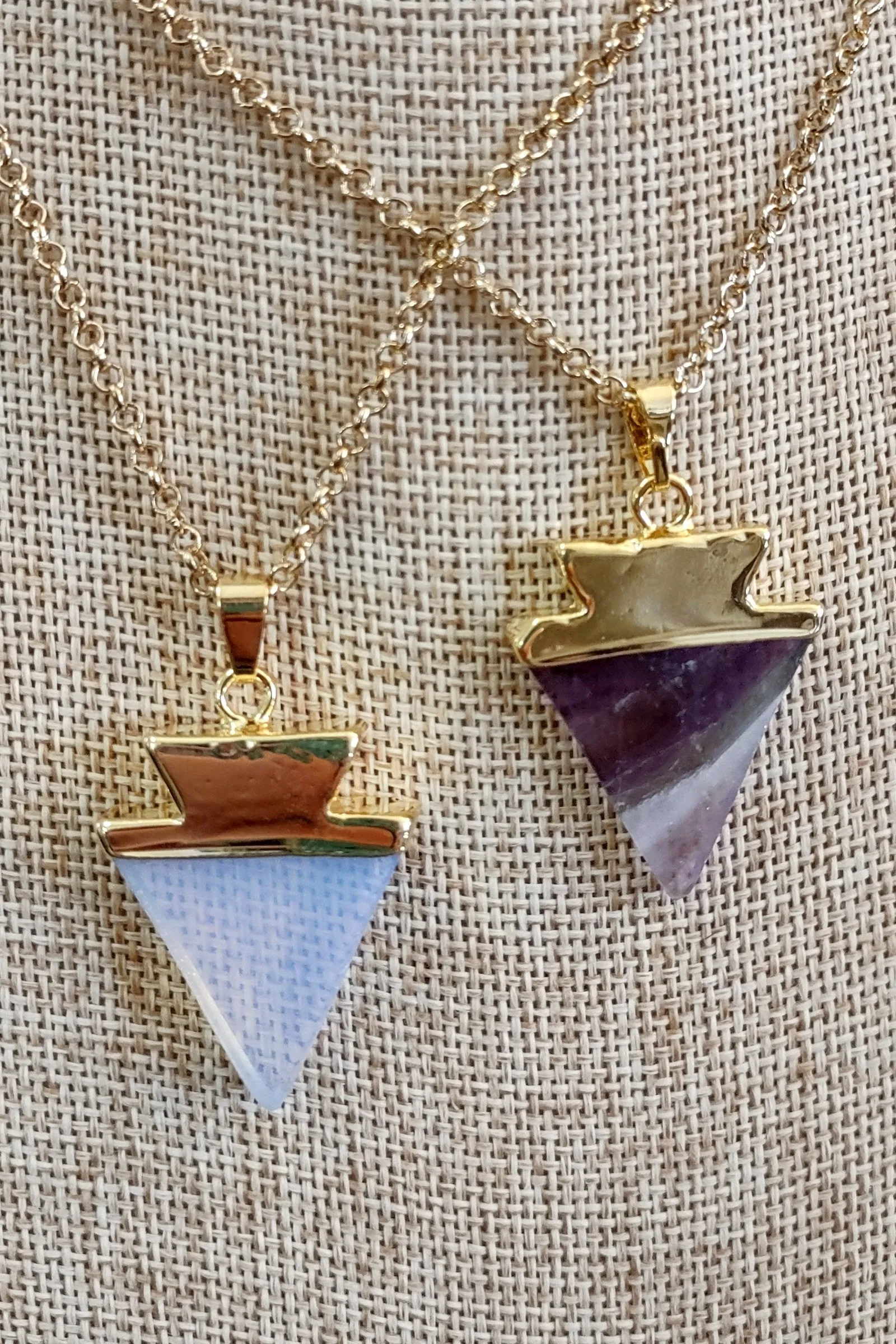 Stone Arrowhead Pendant Necklace