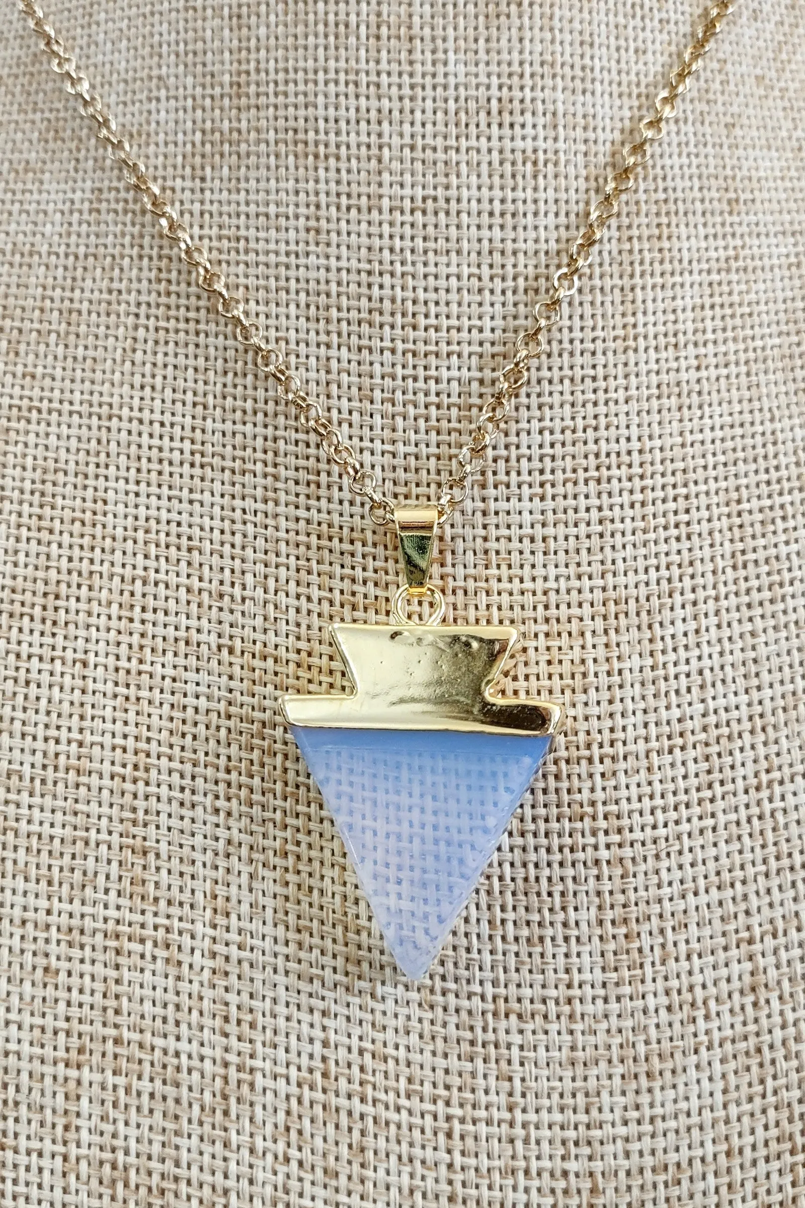 Stone Arrowhead Pendant Necklace