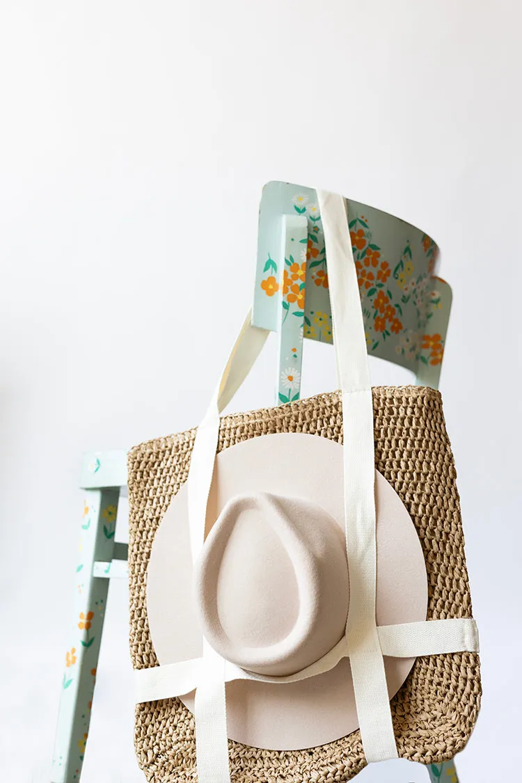 Straw Hat Holder Tote Bag