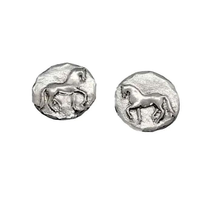 Studs Piaffe Dressage Horse Earrings Sterling Silver