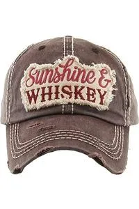 Sunshine and Whiskey baseball hat