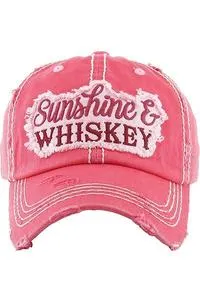 Sunshine and Whiskey baseball hat