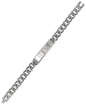 Sutton Stainless Steel Curb Link Chain ID Bracelet