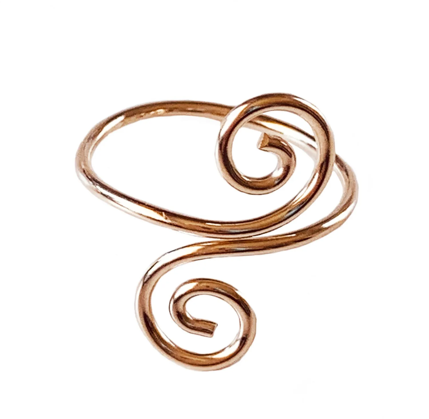 Swirly Gold Fill or Sterling Adj