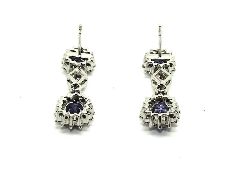 Tanzanite And Diamond Classic Drop Earring Ad No.0210