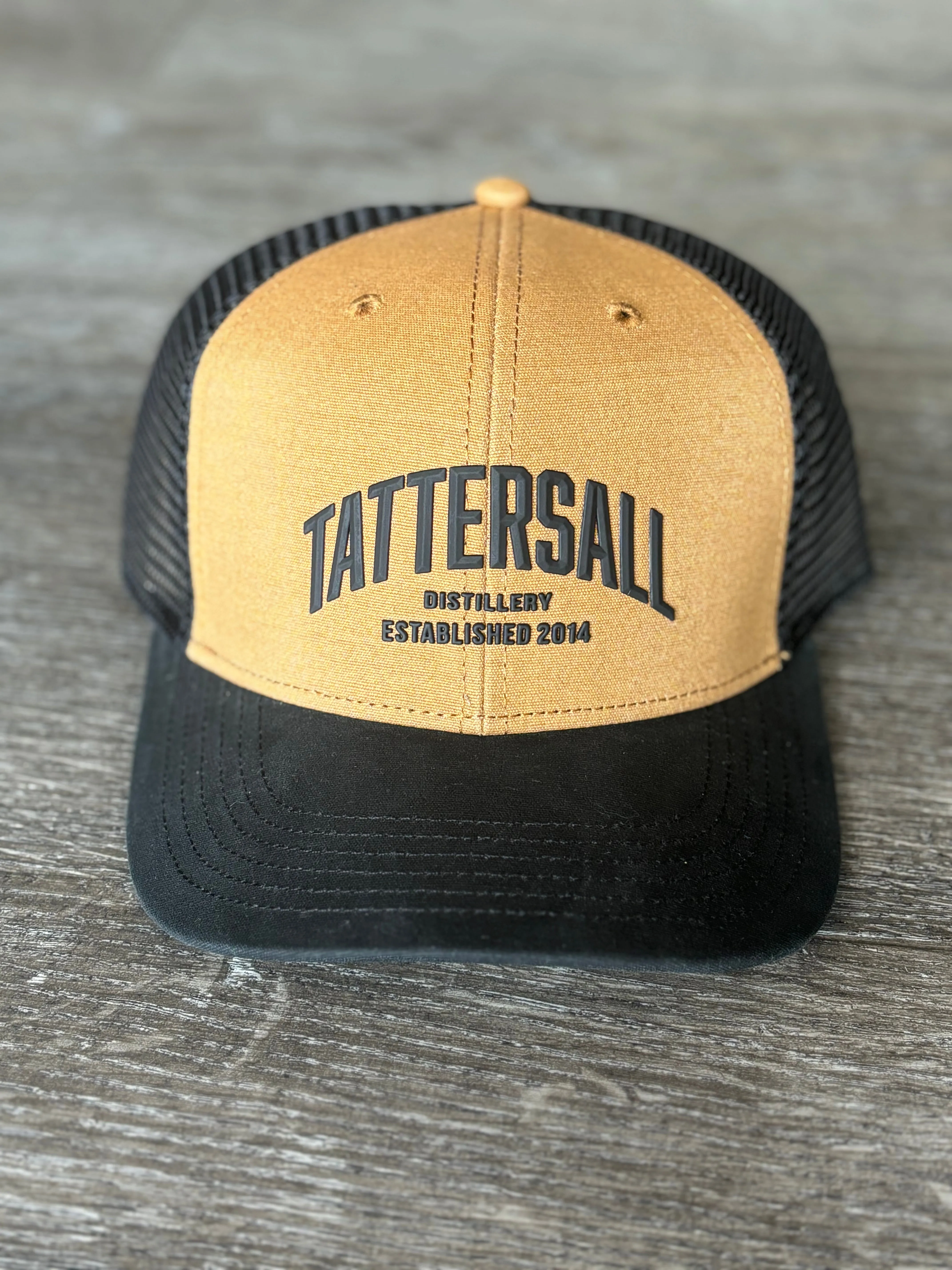 Tattersall Camel/Black Mesh Back Hat