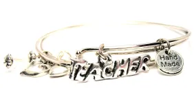 Teacher Expandable Bangle Bracelet Set