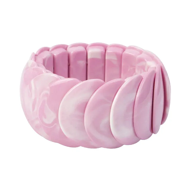 TEEK - Vintage Acrylic Wide Disc Bracelets Bangle