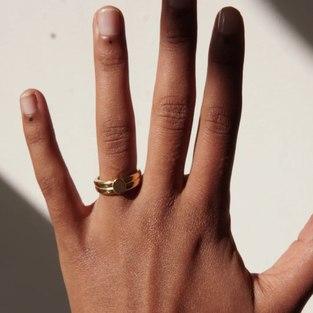 THE HARLOW RING - Solid 14k yellow gold