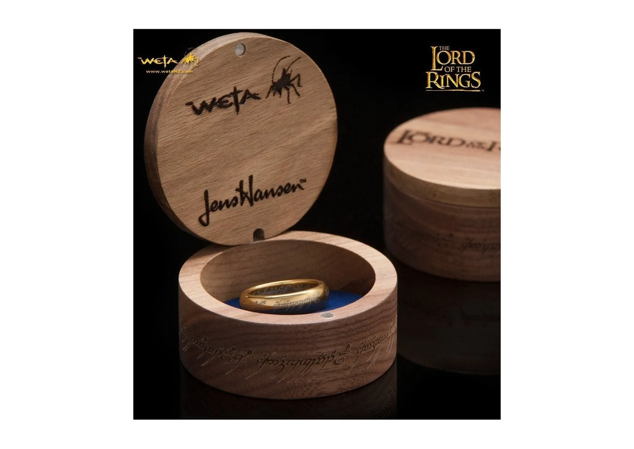 The Lord of the Rings: The One Ring: Gold Plated Tungsten Carbide (with Elvish runes)