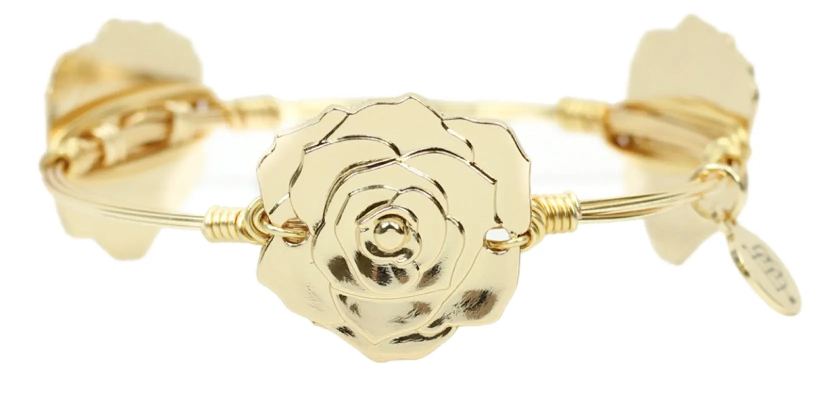 The Run for the Roses Bangle Bracelet - Gold