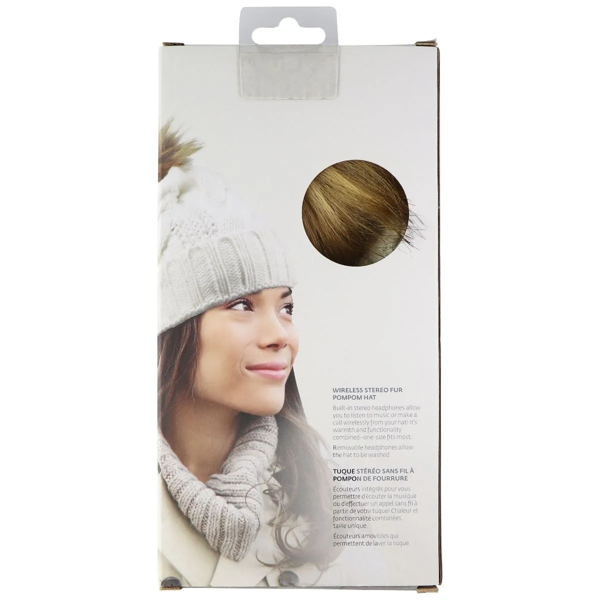 The Source - Womens Soft Winter Hat with Built-in Bluetooth Speakers - White