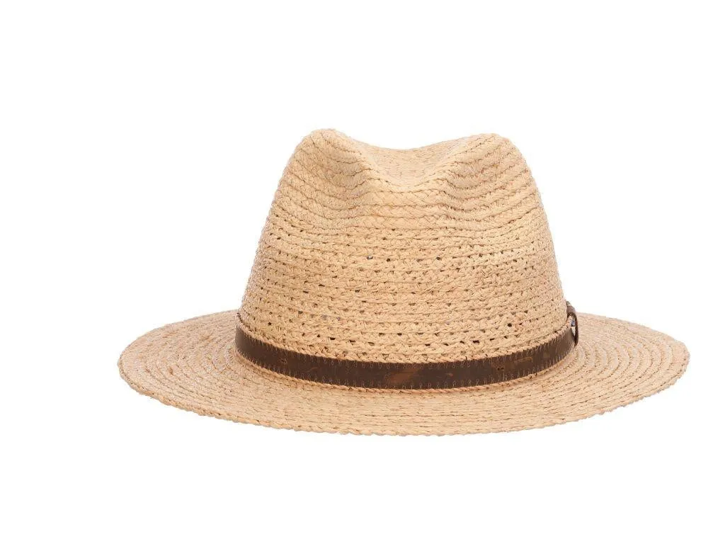 Tommy Bahama Inagua Raffia Braid Safari Fedora Hat