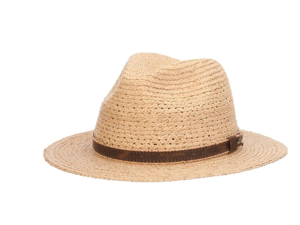 Tommy Bahama Inagua Raffia Braid Safari Fedora Hat