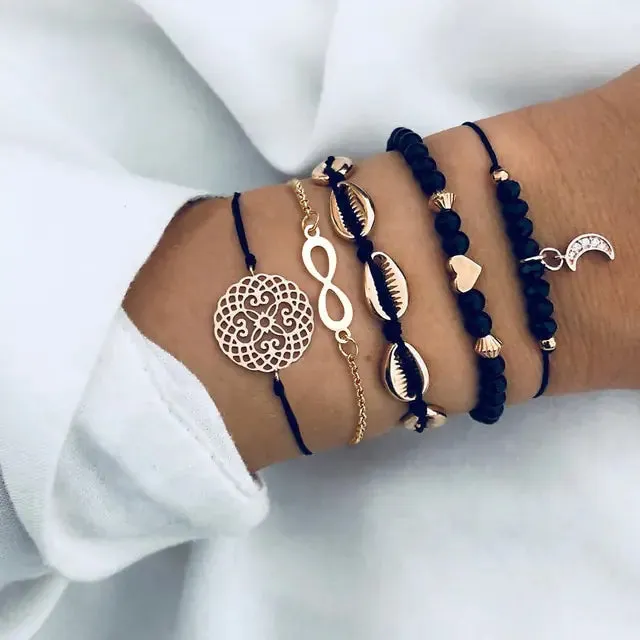 Trendy Contemporary Chain Bracelet Set