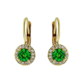 Tsavorite Diamond Earrings