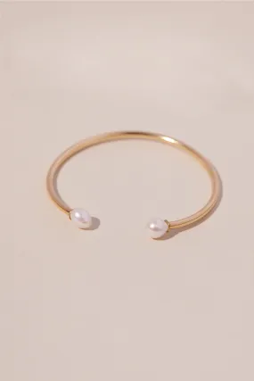 TWIN OPEN PEARL BANGLE