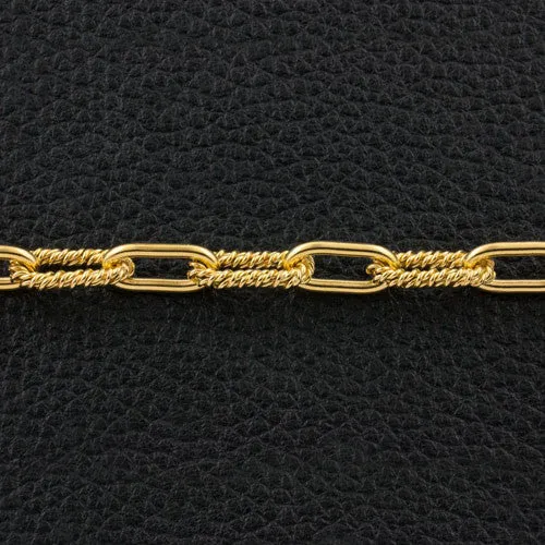 Twist & Plain Oval Link Chain