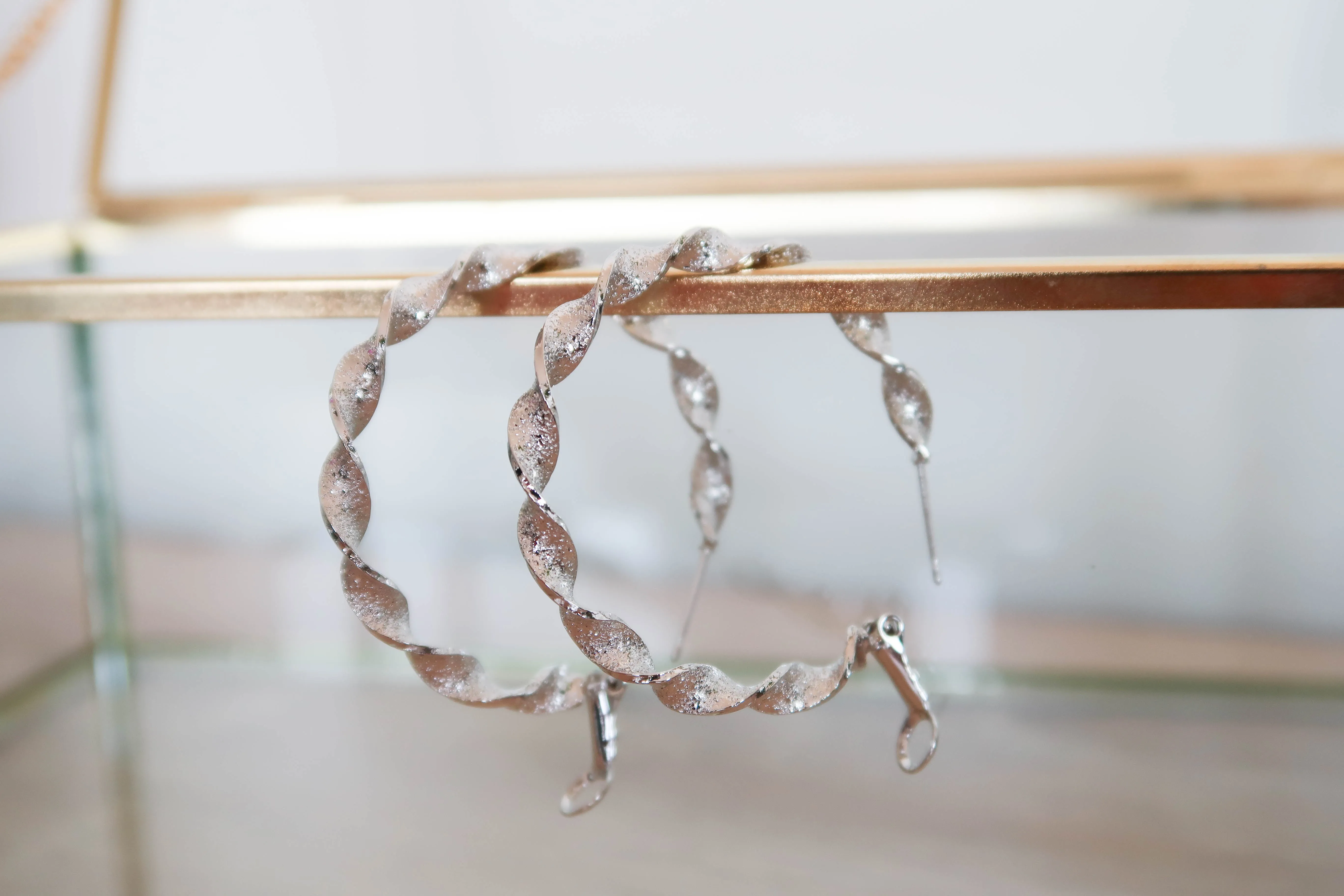 Twist Silver Earrings