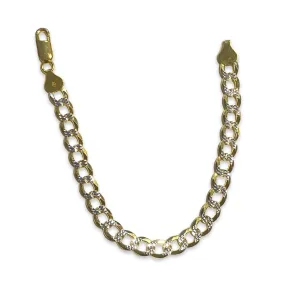 Two Tone Cuban Chain Thick 7mm & 7” Bracelet