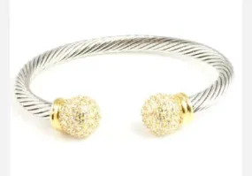 Two Tone Pebbles Bangle