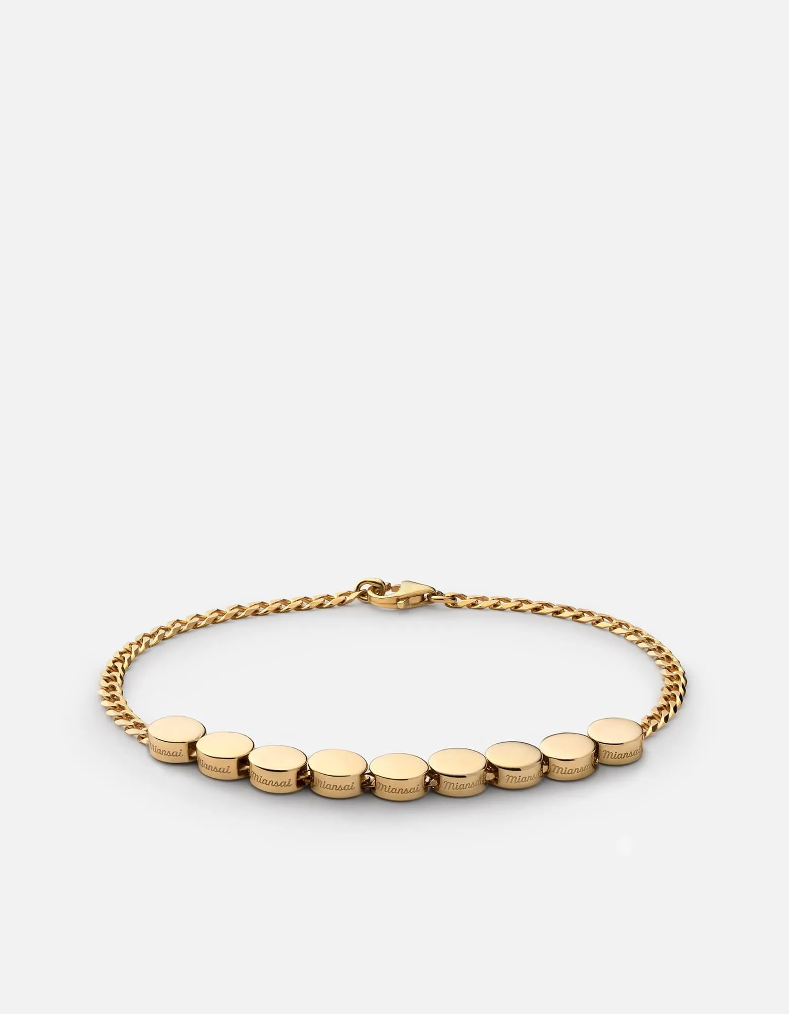 Type Chain Bracelet, Gold Vermeil