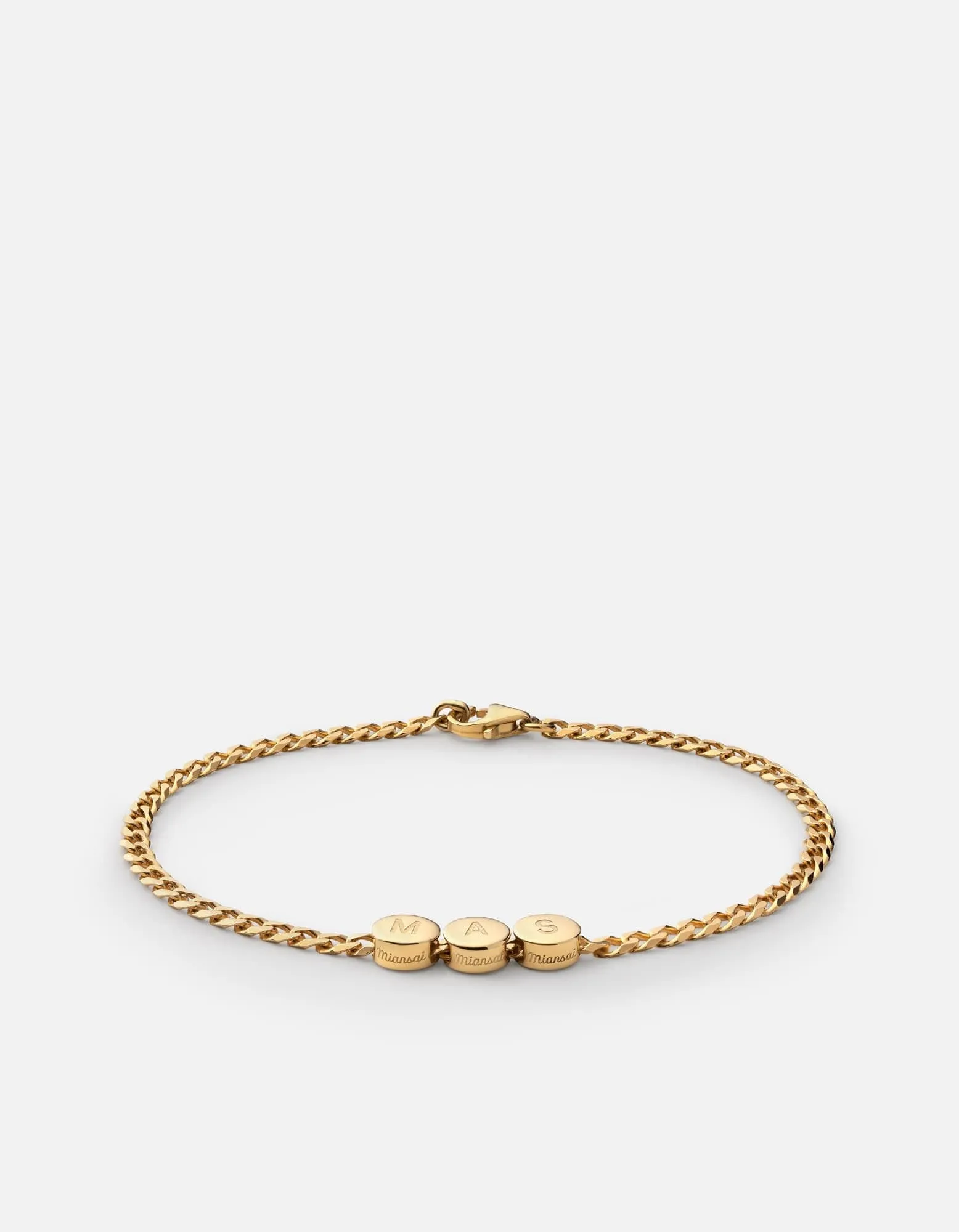 Type Chain Bracelet, Gold Vermeil