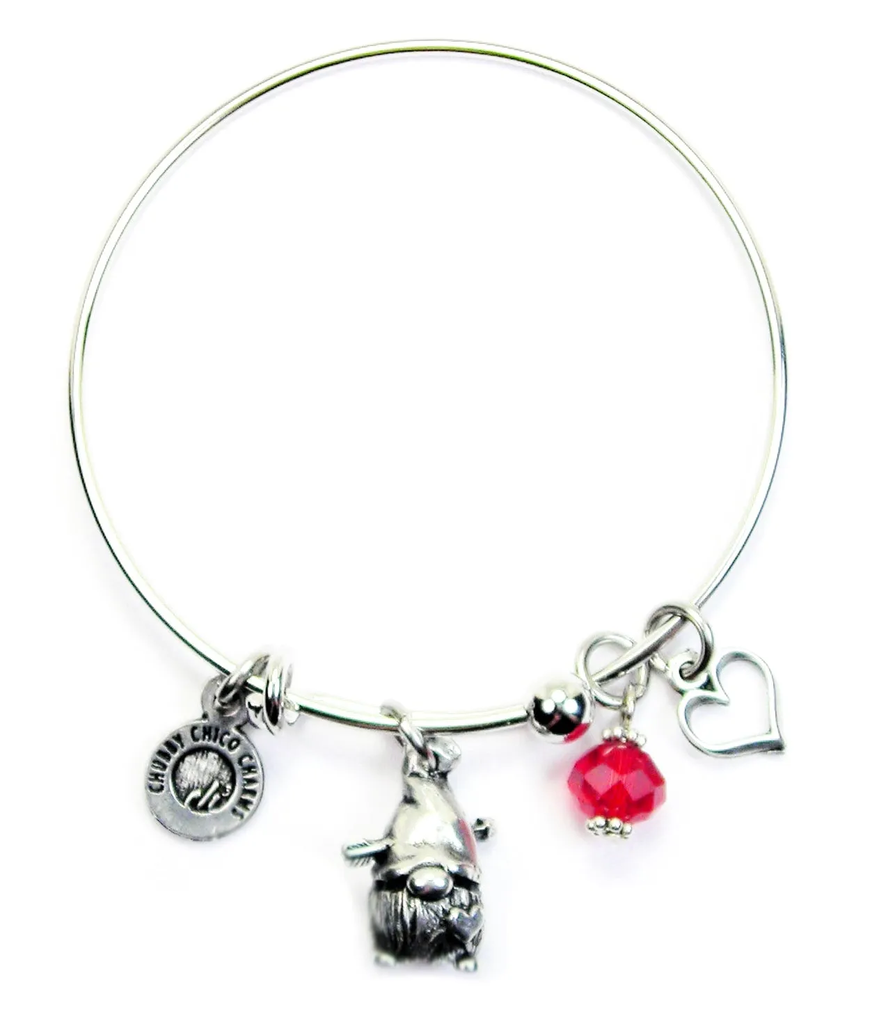 Valentine Gnome Expandable Bangle Bracelet