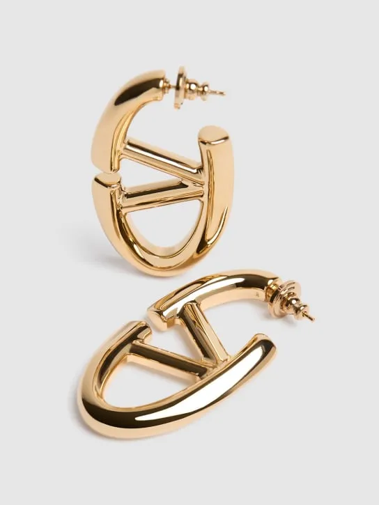 Valentino Garavani   50mm V Logo Moon earrings 