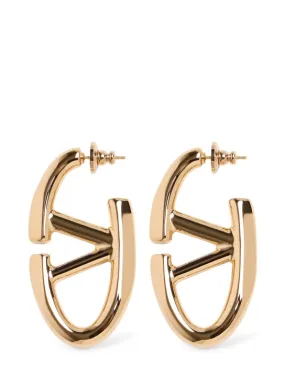 Valentino Garavani   50mm V Logo Moon earrings 