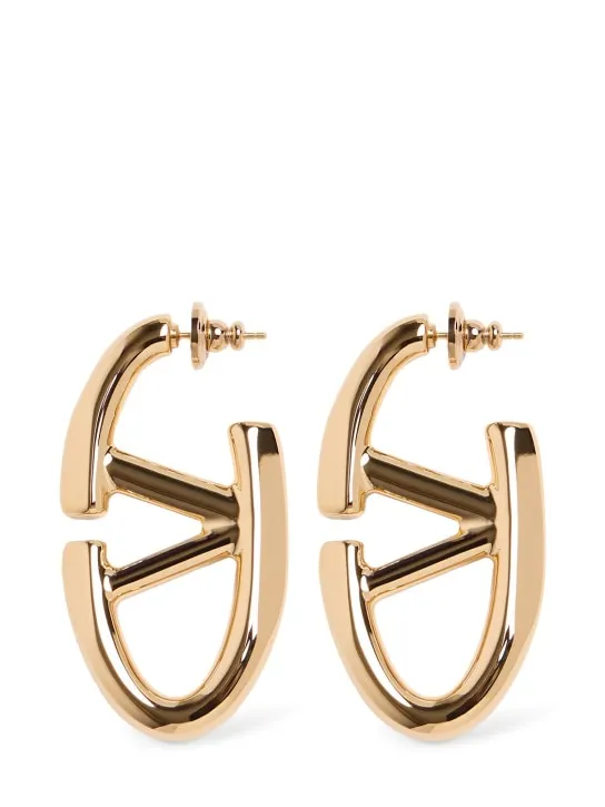 Valentino Garavani   50mm V Logo Moon earrings 