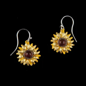 Van Gogh Sunflower Earrings - Wire