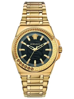 Versace CHAIN REACTION 40 mm - Midsize Steel Gold Plated Watch VEHD00520