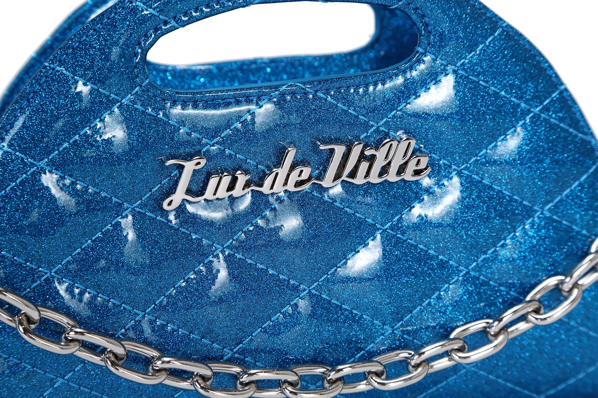 Villain Blue Sparkle - Half Moon Tiny Tote