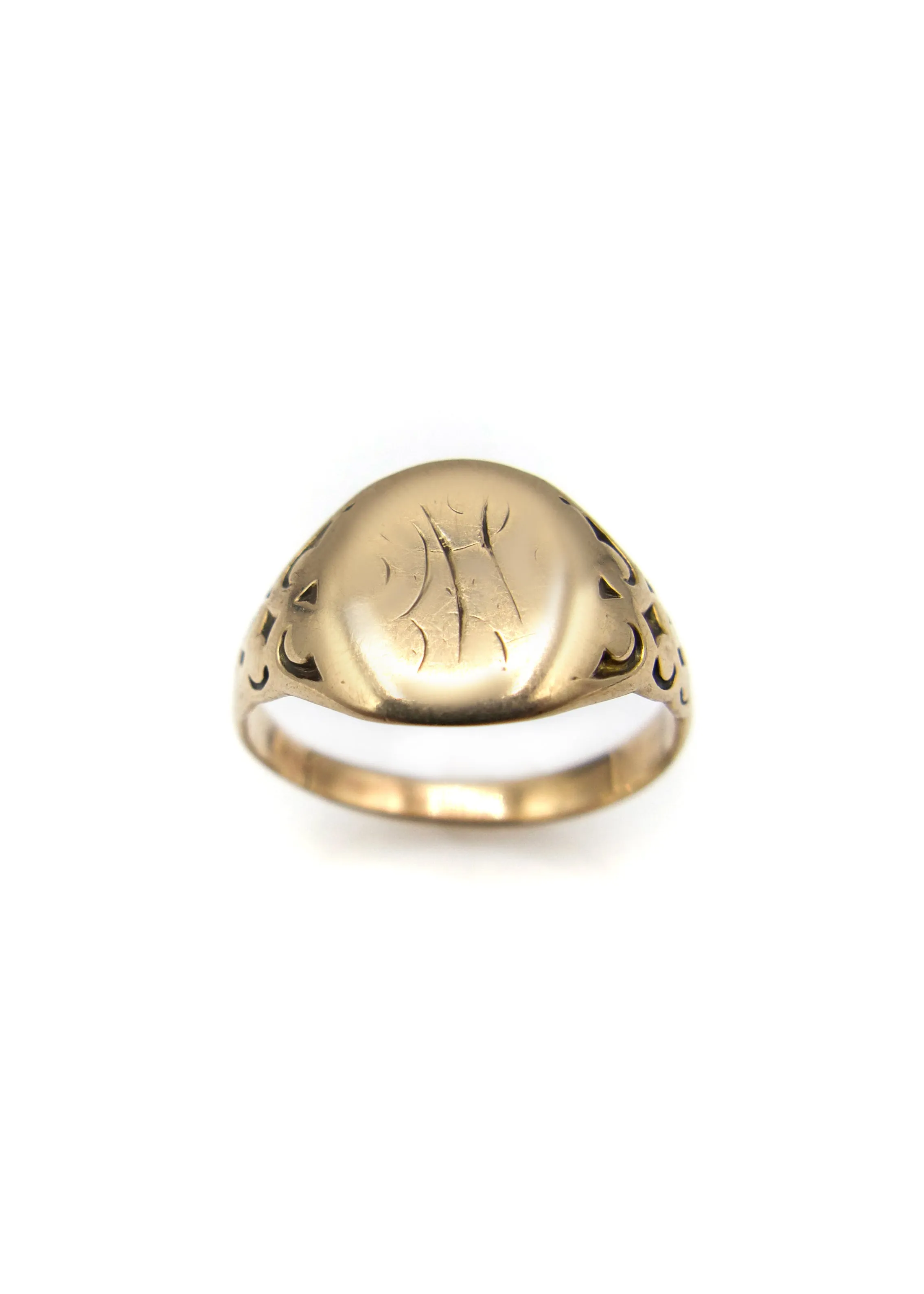 Vintage 10K Gold Signet Ring