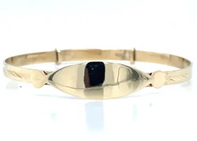 Vintage 9ct Yellow Gold Baby Bangle