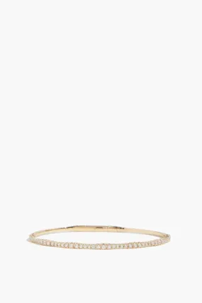 Wavy Diamond Flexible Bangle in 14k Yellow Gold