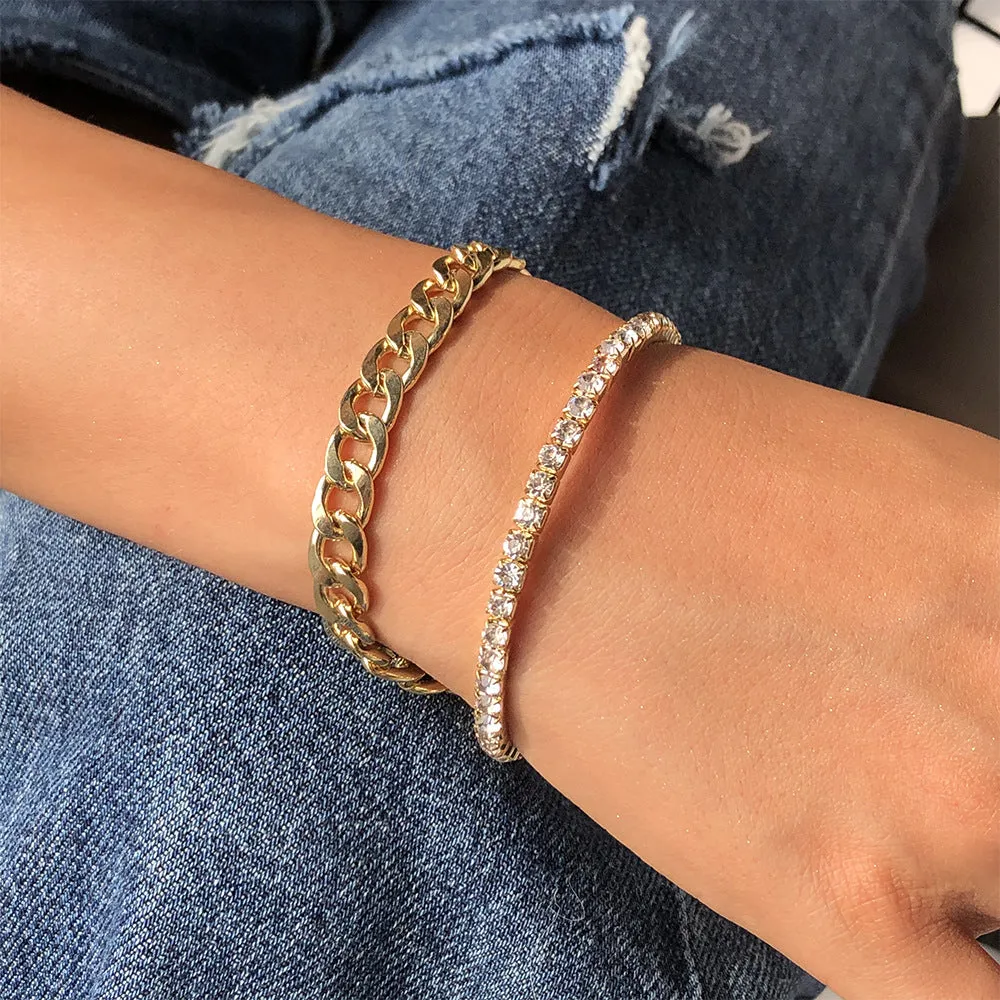 Women's Exaggerated Alloy Chain Bracelet