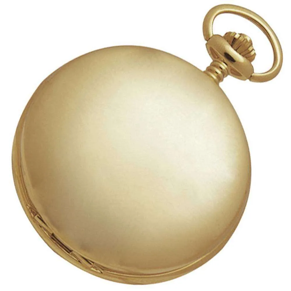 Woodford Gold Plated Full Hunter Quartz Pocket Watch - Gold