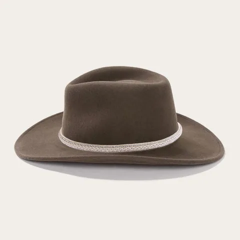 Woolen Whisper Fedora Outdoor Hat With Beige Hat band