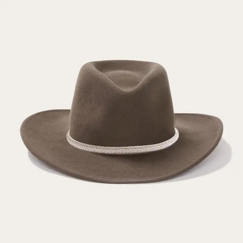 Woolen Whisper Fedora Outdoor Hat With Beige Hat band