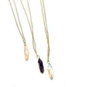 Wrapped Crystal Necklace