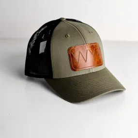 WY Trucker Hat | Olive   Whiskey Patch