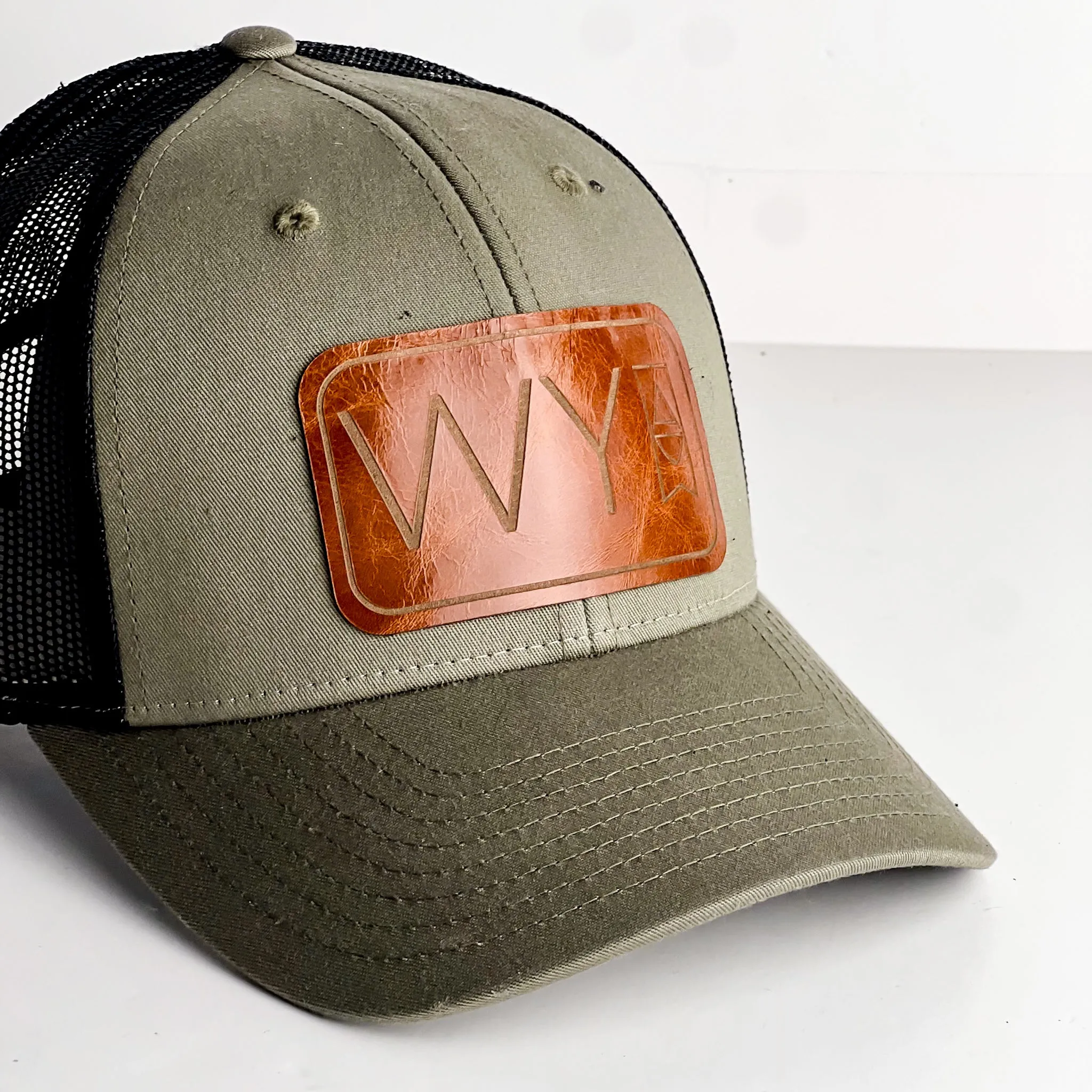 WY Trucker Hat | Olive   Whiskey Patch